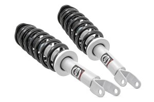 Ram 1500 Leveling Struts - Front - Rough Country - 2 Inch | Loaded Strut - Silver - '19-'25